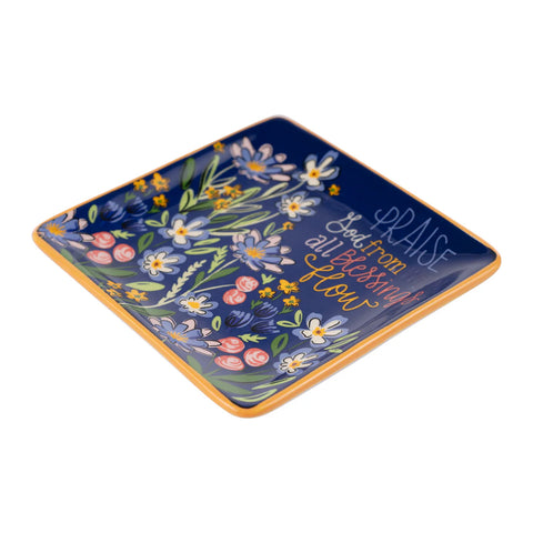 GLORY HAUS Praise God From Whom all Blessings Flow Trinket Tray