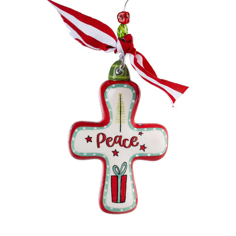 GLORY HAUS Peace Cross Ornament