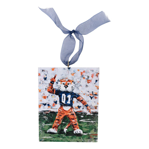 GLORY HAUS Auburn Aubie Block Ornament