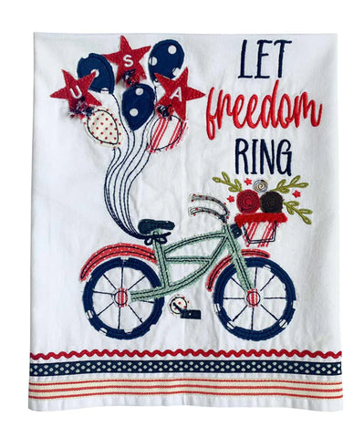 GLORY HAUS Let Freedom Ring Tea Towel