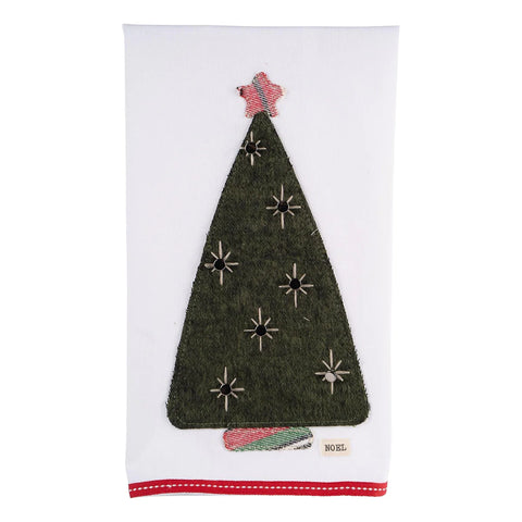 GLORY HAUS Silver Star Tree Tea Towel