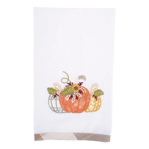 GLORY HAUS Happy Harvest Pumpkin Trio Tea Towel