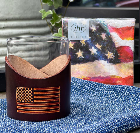American Flag Whiskey Glass