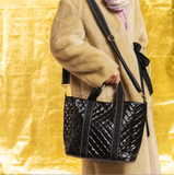 SCOUT On The Clock Quilted Tote Bag Medium - Black Puffer