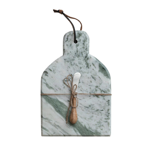 Marble Cheese/Cutting Board with Canape Knife - Colors Vary