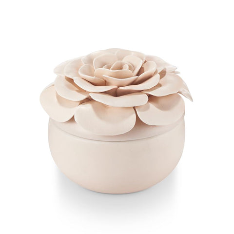 ILLUME Ceramic Flower Candle - Coconut Milk Mango