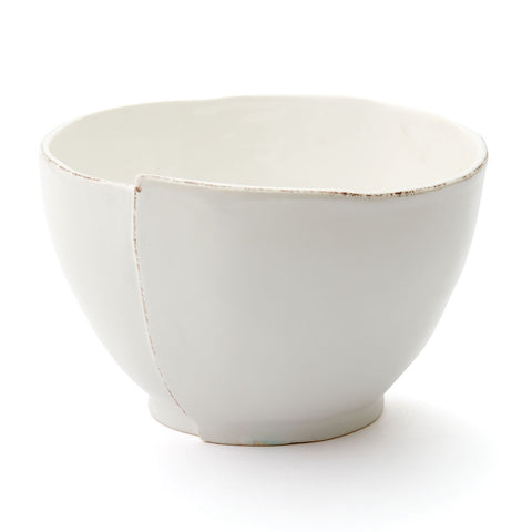 Lastra White Deep Serving Bowl