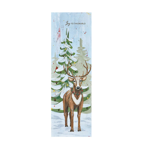 GLORY HAUS Joy to the World Reindeer Canvas