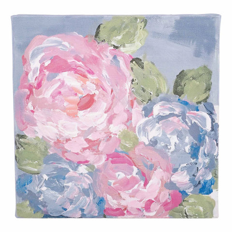 GLORY HAUS Pink and Blue Hydrangea Canvas