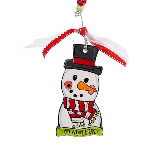 GLORY HAUS Snowman Fun Flat Ornament