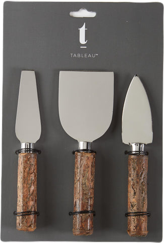 Bark Edge Cheese Knives