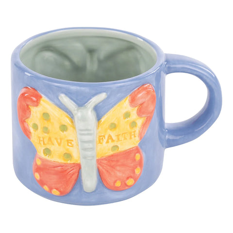 GLORY HAUS Have Faith Butterfly Mug