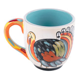 GLORY HAUS Colorful Turkey Feathers Mug