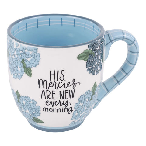 GLORY HAUS Mercies are New Hydrangea Mug