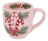 GLORY HAUS Candy Canes and Holly Mug