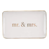 GLORY HAUS Gold Mr./Mrs. Trinket Tray