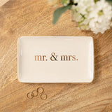 GLORY HAUS Gold Mr./Mrs. Trinket Tray