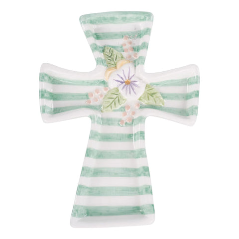 GLORY HAUS Floral Cross Trinket Tray