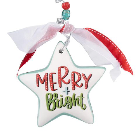 GLORY HAUS Retro Merry & Bright Star Ornament