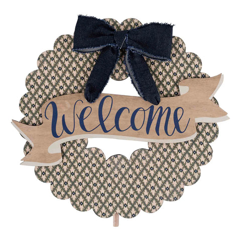 GLORY HAUS Welcome Bow Wreath Topper