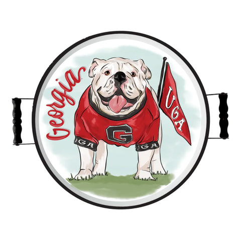 GLORY HAUS Georgia Mascot Enamel Tray