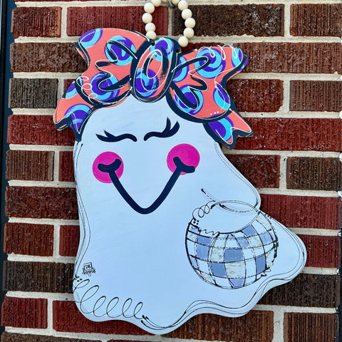 Disco Ball Ghost Door Hanger