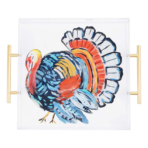GLORY HAUS Colorful Turkey Acrylic Tray