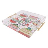 GLORY HAUS Holly Jolly Ornaments Acrylic Tray