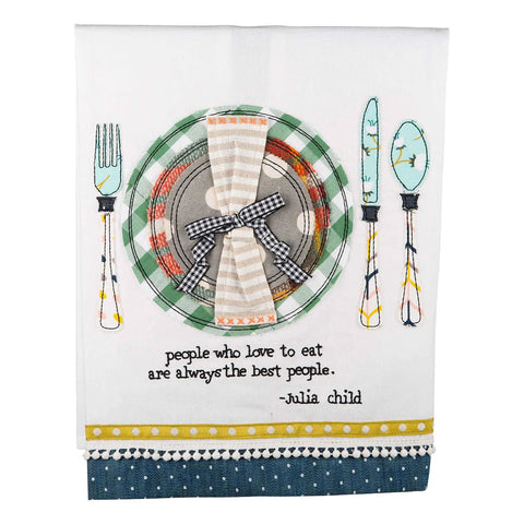GLORY HAUS People Who Love to Eat Tea Towel