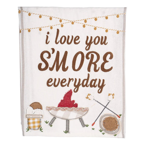 GLORY HAUS I love You S'more Everyday Tea Towel