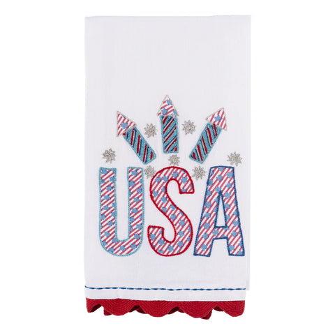 GLORY HAUS USA Fireworks Tea Towel