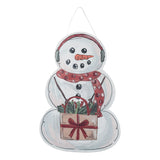 GLORY HAUS Holly Snowman/Stacked Pumpkins Burlee
