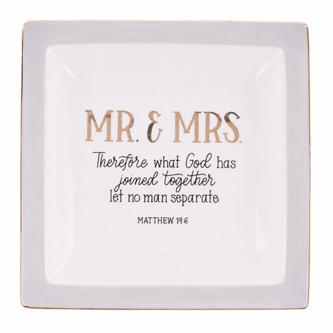 GLORY HAUS Mr. & Mrs. Joined Together Trinket Tray