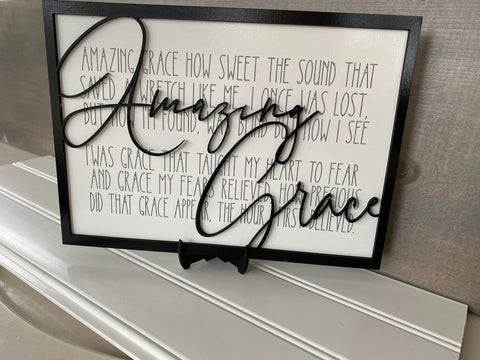 Amazing Grace Wooden Board