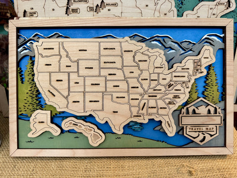 United Stated Topographical Map - Small