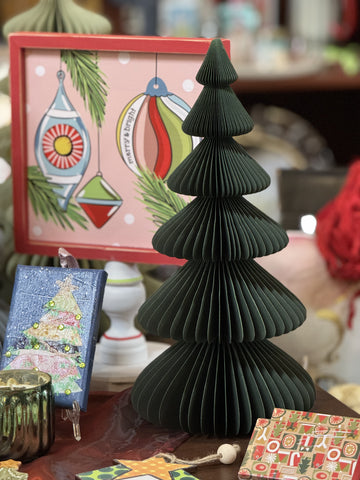 Paper Folding Honeycomb Tree - Forest Green
