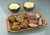 Acacia Wood Serving Tray with Handles