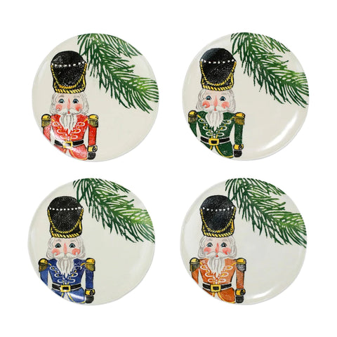 VIETRI Assorted Nutcracker Salad Plates - Set of 4
