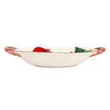 VIETRI Old St Nick Handled Scalloped Bowl