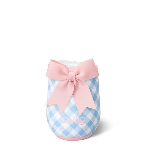 SWIG Gingham Stemless Wine Cup 12oz