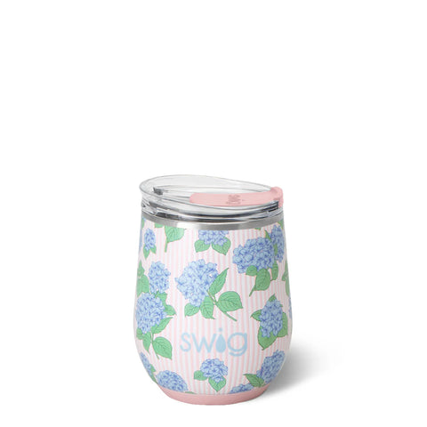 SWIG Hydrangeas Stemless Wine Cup 12oz