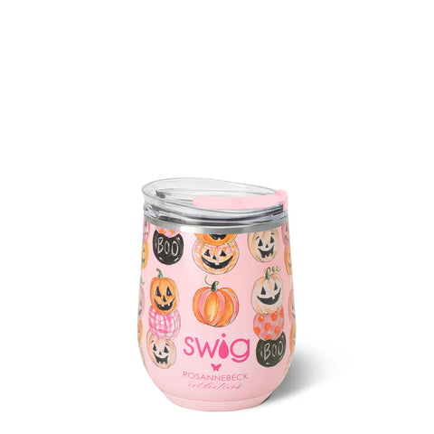 SWIG Pumpkin Stacks Stemless Wine Glass 12 oz.