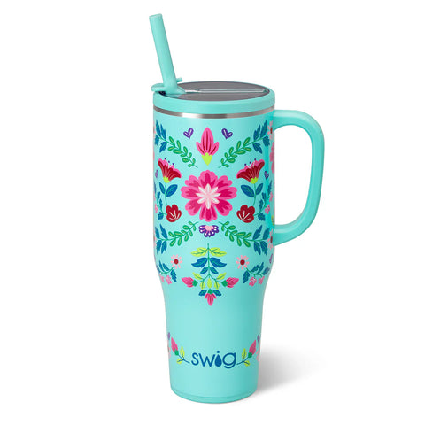 Swig Floral Azul Mega Mug 40oz