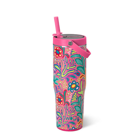 SWIG Flora Rosa Leakproof To-Go Tumbler 30oz