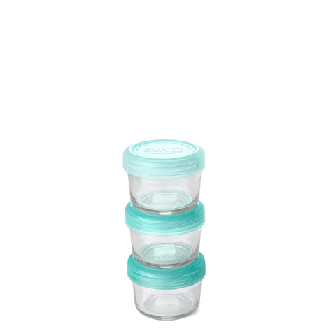 SWIG Aqua Glass Small Food Storage Set 3pc