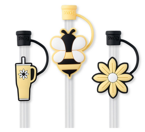 SWIG Straw Topper Set - Busy Bee