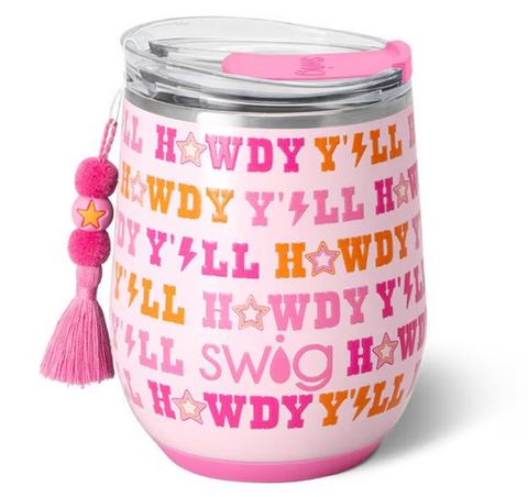 SWIG Stemless Wine Cup - Howdy Y'all (12 Oz)