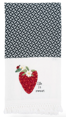 GLORY HAUS Life is Sweet Strawberry Tea Towel