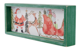 GLORY HAUS Santa Sleigh Small Framed Board