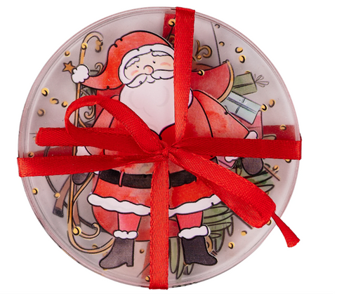 GLORY HAUS Santa Coaster Set/4